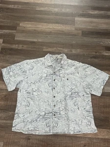 Ron Jon Surf Shop Blue Floral Print Hawaiian Button Up Sz 2XL - Picture 1 of 7