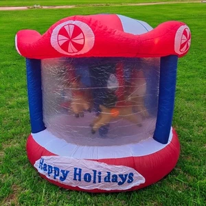 Gemmy Airblown Inflatable 8' ft Animated Rotating Carousel-Merry Go Round - Picture 1 of 11