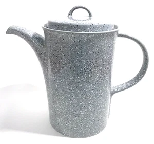 Vintage Mikasa Ultrastone Coffee or Teapot w Lid Gray Speckled CU728 Retired - Picture 1 of 5