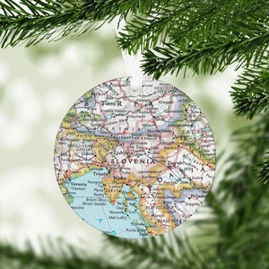 Slovenia Map Ornament - Slovenia Christmas Ornament - Slovenia Gift - Slovenia C - Picture 1 of 1