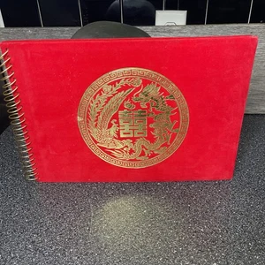 Álbum de fotos chino raro años 80 rojo nuevo stock antiguo sin usar - Imagen 1 de 5