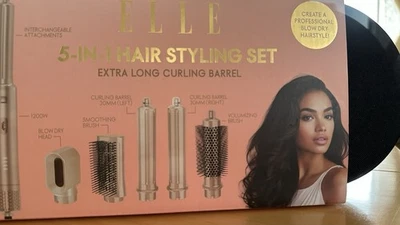 ELLE 5-in-1 Airstyler Hair Styling Set Stylingbürste Volumenbürste Fön 6-tlg NEU - Bild 1 von 4