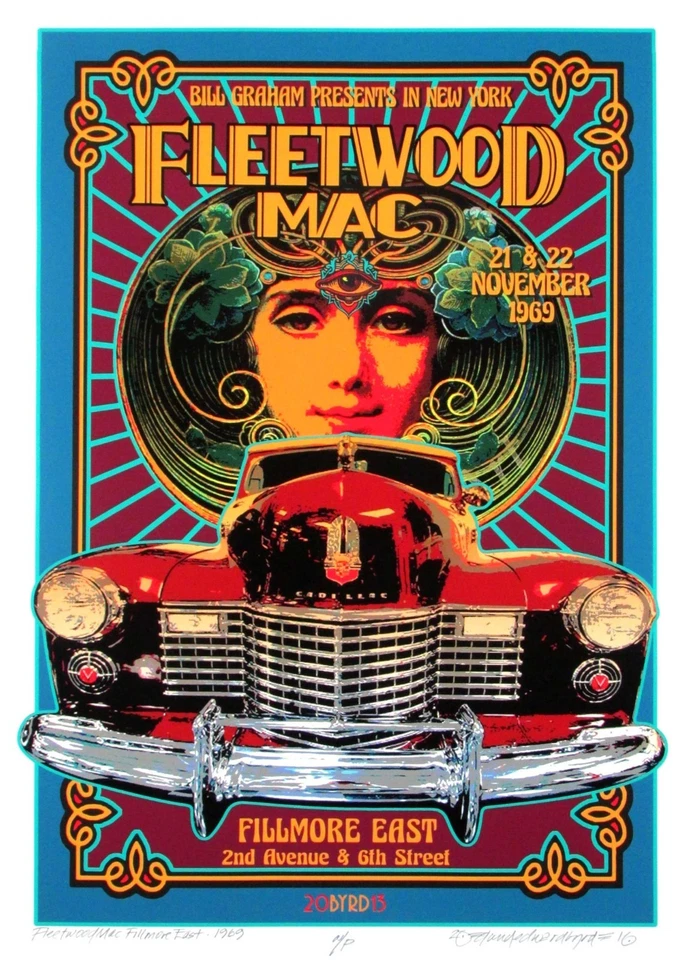Fleetwood Mac - Fillmore East 1969 - A4 Mini Print/Poster - Image 1 of 1