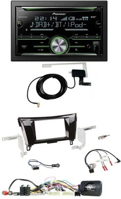 Pioneer CD USB Lenkrad Bluetooth 2DIN DAB Autoradio für Nissan X-Trail Qashqai 1 - Bild 1 von 4