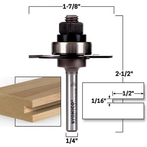 1/16" Slotting Cutter Router Bit - 1/4" Shank - Yonico 12901q - Picture 1 of 1