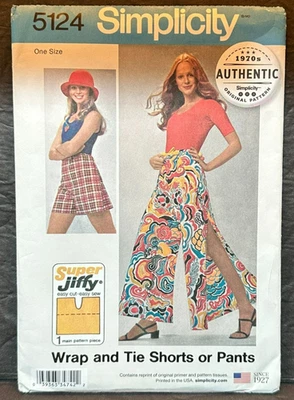 Simplicity Wrap and Tie Shorts and Pants Pattern 5124 WMS SZ OS - Image 1 of 3