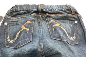 ROCK & REPUBLIC MATERNITY Women ELASTIC WAIST BLUE JEANS NWT 23 26-30 x 35 $179 - Picture 1 of 10