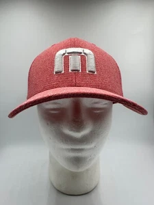 Gorra Travis Mathew Flexfit S-M Roja Gris Logo Golf Informal Para Hombre Jaspeada - Imagen 1 de 7