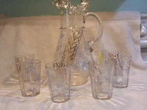 Viktorianisches Zeitalter 7-teiliges emailliertes Wasserset REDUZIERT - Bild 1 von 2