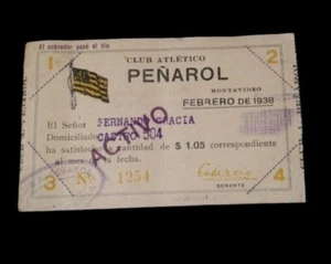 old membership ticket of the Atlético Peñarol club 1938 - Picture 1 of 2