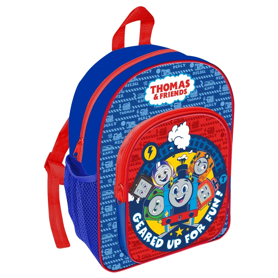 TDL Kinder Kids Schultasche Thomas Tank Motor Rucksack Fronttasche Netz Seite Jungen