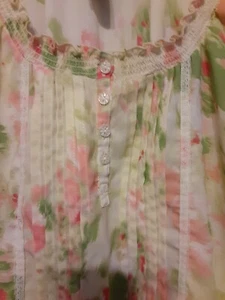 Gloria Vanderbilt Top Gr. L Kurzarm Rundhals gelb grün Polyester - Bild 1 von 12