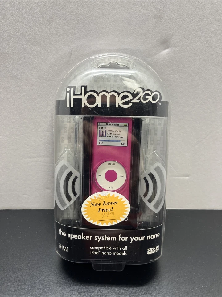 iHome 2GO iHM1 Speaker System for All Nano Stereo Sound RARE Black 2006 - Image 1 of 4