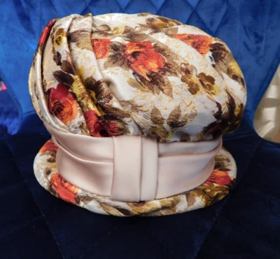 PRECIOSO SOMBRERO VINTAGE PARA MUJER DE FELIX ESTAMPADO DE FLORES Foto 1 de 4