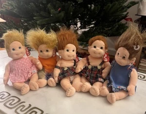Ty beanie kids dolls From 1990's Collectable Plush Baby Toy /Lot Of 5 Pcs. - Picture 1 of 3