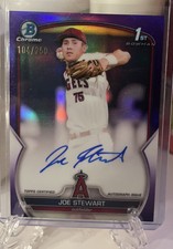 JOE STEWART 2023 Bowman Chrome 1st Prospect Auto Purple Refractor #CPA-JST /250