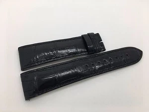 Vacheron Costantin echt schwarz glänzendes Lederband Armband 23 mm nie getragen - Bild 1 von 3