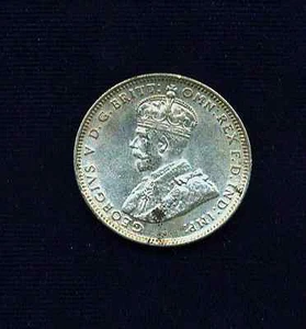 AUSTRALIA GEORGE V 1927 SHILLING SILVER COIN, XF/AU - Picture 1 of 2