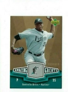 2006 UPPER DECK AMAZING GREATS GOLD DONTRELLE WILLIS AG-DW INSERT NM UD GREAT - Picture 1 of 2