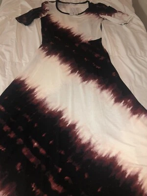 Maxi Vestido Largo LuLaRoe Ana Major Unicornio 🦄 Púrpura Blanco Tie Dye XL 16/18 Nuevo Foto 1 de 4