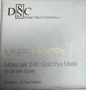 DEEP SEA MINERAL MATRIX MOLECULAR 24K GOLD EYE MASK 12 EYE MASKS NEW IN BOX - Picture 1 of 4