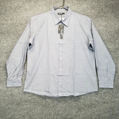 Camisa Paul Jones Hombre 2XL XXL Azul Cambray Manga Larga Abotonada Ligera Nueva Foto 1 de 4