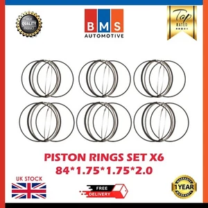 JUEGO ANILLOS PISTÓN BMW N57D30 E91 E90 E92 E93 3.0 DIÉSEL STD 6 11257807291 NUEVO - Imagen 1 de 6