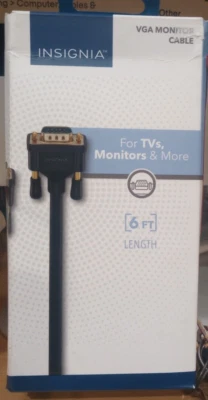 Insignia- 6' VGA Monitor Cable - Black (Free Shipping) - Image 1 of 2