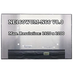 16" LLCD Screen Display Panel NE160WUM-N66 V8.0 NE160WUM N66 FHD 1920×1200 - Picture 1 of 2