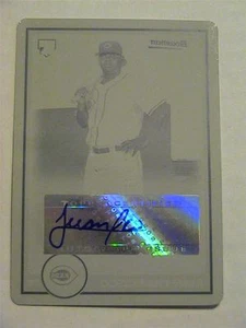 2010 Bowman Juan Francisco Reds Atlanta Braves Print Plate Auto 1/1 - Bild 1 von 1