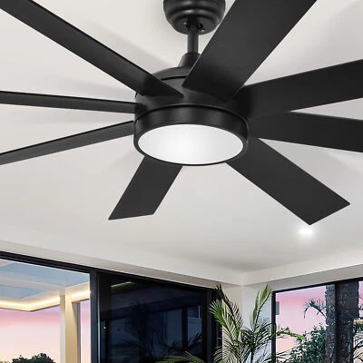 Xelsyo 60 Inch Decorators Ceiling Fan Light & Remote Control LED Chandelier Lamp - Image 1 of 4