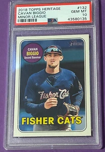 Cavan Biggio Minor League 2018 Topps Heritage #132 PSA 10 gemas como nuevo - Imagen 1 de 2