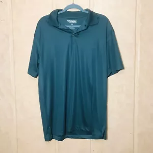 Wrangler Rugged Wear Shirt Men’s Medium Green Collared Shirt Short Sleeve - Picture 1 of 6