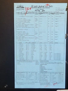 CAST & CREW CALL SHEET SEASON ONE "THE WEST WING" EMMY WINNER - Picture 1 of 1