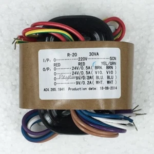 1Pc 30VA 30W Input 220V Output 0-24V 0-24V 0-9V 0-9V R-type Power Transformer - Picture 1 of 2