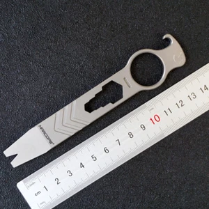 New Titanium Alloy Pry Bar Crowbar Tactical Survival Multi Tool Wrench Opener - Picture 1 of 6