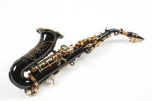 Sassofono Sax Soprano Karl Glaser Germany Nero Laccato Ottone Oro Nuovo Garanzia - Foto 1 di 1