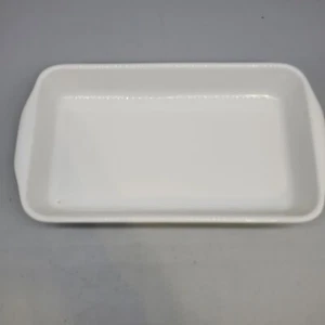 Pillivuyt rechteckiger Bäcker, 9" x 5" x 1,5", weißes Porzellan, 24 Unzen, Frankreich - Bild 1 von 5