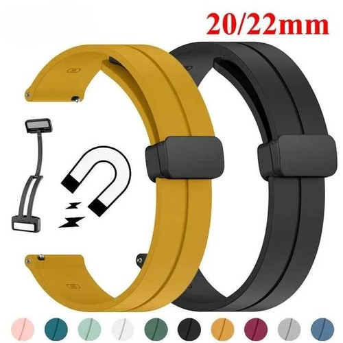 OFF WHITE Per Samsung Galaxy Watch 3 4 5 6 attivo 43 mm 45 mm cinturino fibbia magnetica silicone