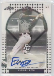 2018 Leaf Perfect Game National Showcase 1/1 Emanuel Dean #BA-ED1 Auto 09q4