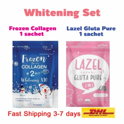 SET 1 Frozen Collagen & 1 Lazel Gluta Pure Whitening Skin Glutathione Bright - Image 1 of 4