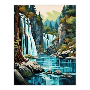 Plitvice Lakes National Park Reserve Croatia Waterfalls Wall Art Poster Print - Bild 1 von 26