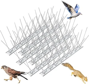 Bird Spikes for Small Birds Pigeons, 15 Feet /14 Strips anti Bird Fence Spike, - Picture 1 of 8