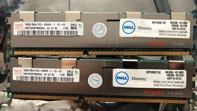 32GB PC3 SERVER RAM , X2 16GB , DELL SNPY898NC - Image 1 of 2