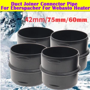 2pc 42/60/75 mm Air Ducting Connector Straight Heater Duct Joiner Connector Pipe - Picture 1 of 12