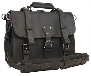 Vintage Industry 16 in. Full Grain Leather Briefcase Laptop LB16 – fit MacBook - Picture 1 of 5