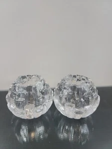 Kosta Boda Iglu Kerzenhalter Glas Kristall Votive signiert Made Sweden 3 Zoll groß - Bild 1 von 5