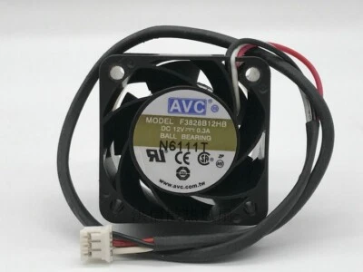 AVC F3828B12HB DC12V 0.3A 3828 3.8CM 3-wire ball cooling fan 3pin - Image 1 of 3