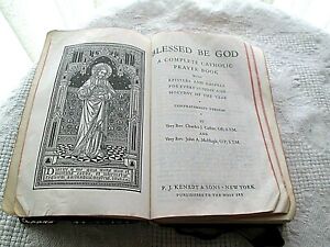 Vintage 1960 BLESSED BE GOD: A Complete Catholic Prayer Book / Acceptable   