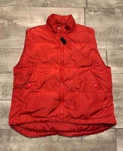 Vtg Eddie Bauer Backpacking Mens Work Goose Down Puffer Puffy Vest Jacket Med - Picture 1 of 8